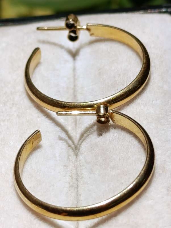 9ct Gold Open Hoop Earrings