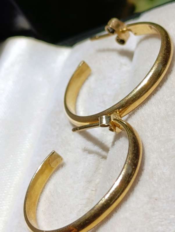 9ct Gold Open Hoop Earrings