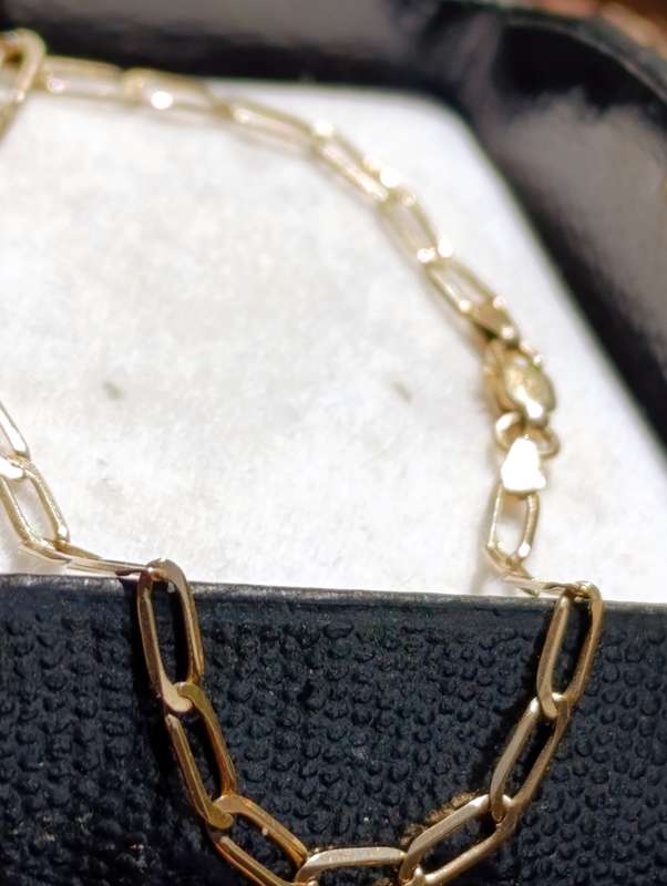 9ct Gold 3MM Flat Link Bracelet