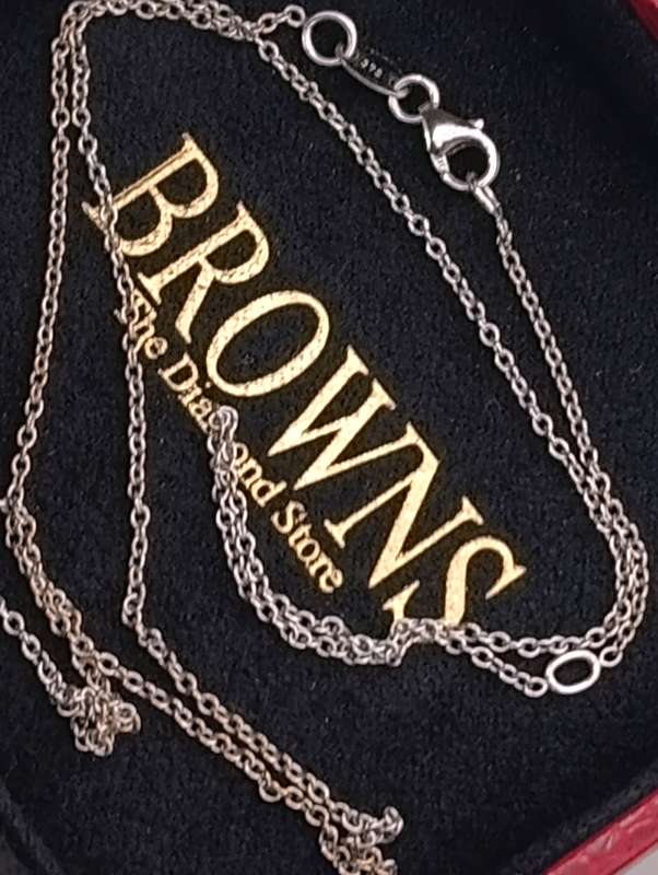 Browns 9ct White Gold Chain