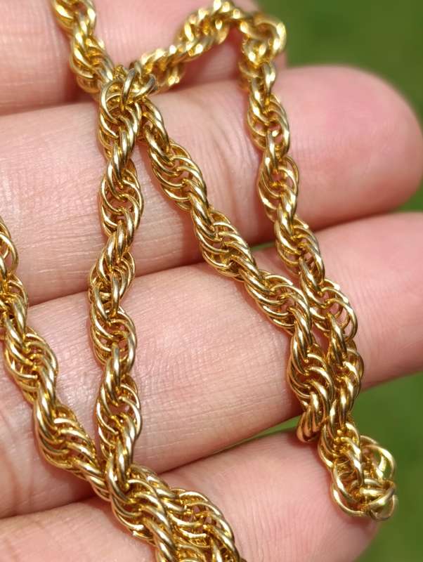 9ct Gold 4MM Vintage Rope Chain