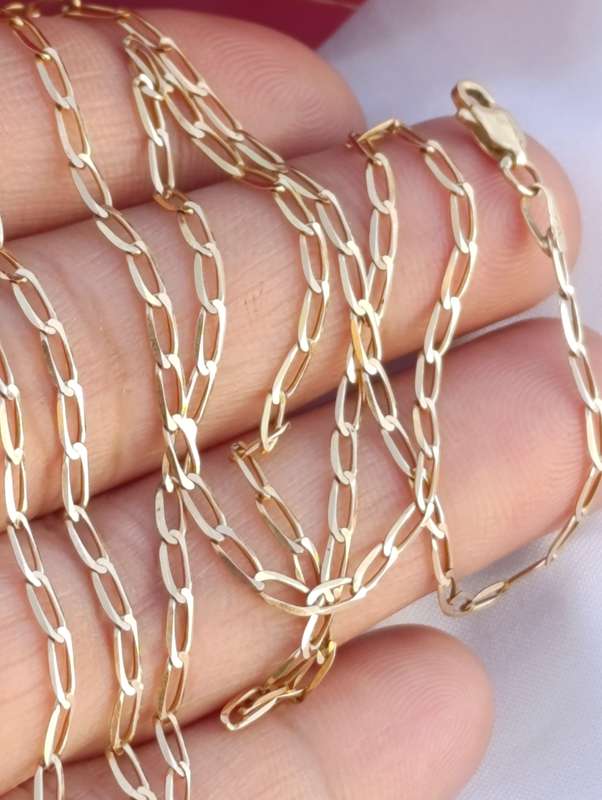 9ct Gold 2MM Flat Link Chain