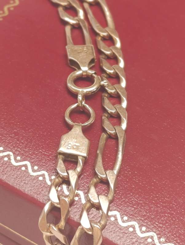 9ct Gold Vintage 5MM Mens Bracelet
