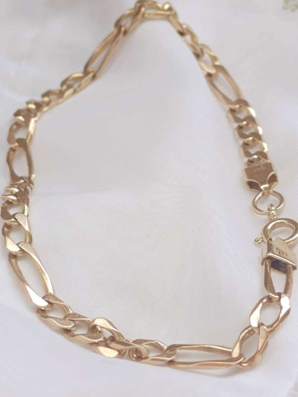 9ct Gold Vintage 5MM Mens Bracelet