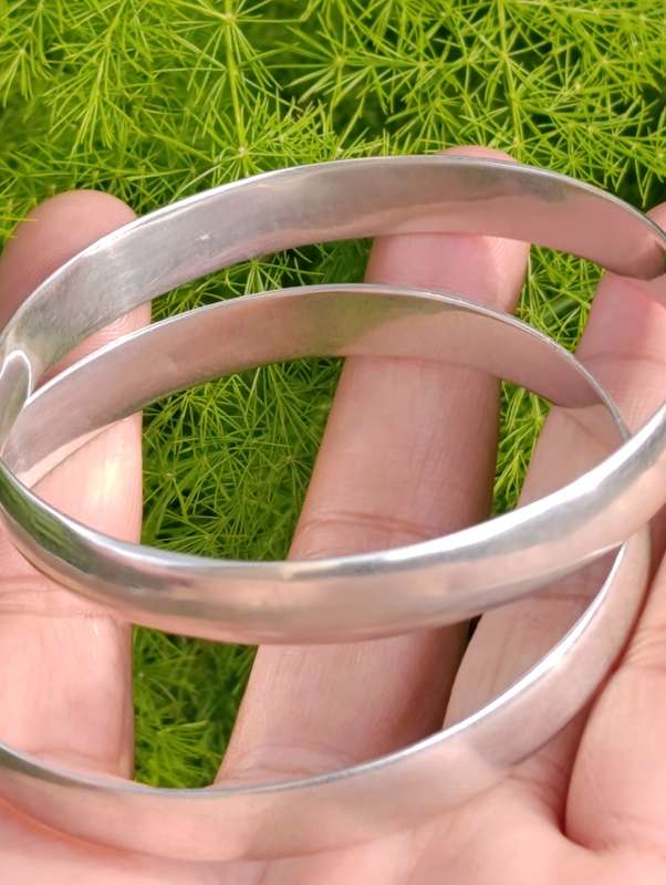 Solid Sterling Vintage 9MM Bangle Set