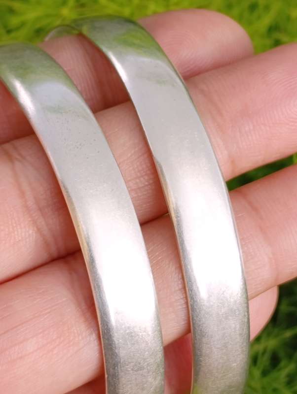 Solid Sterling Vintage 9MM Bangle Set