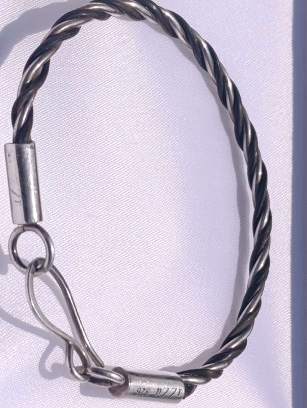 Sterling Elephant Hair Vintage Bracelet