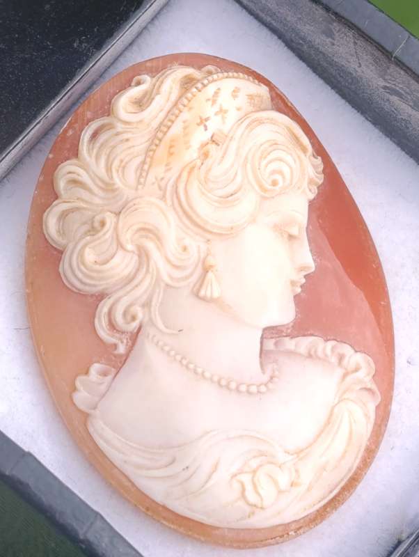 Extra Large Genuine Carved Cameo
