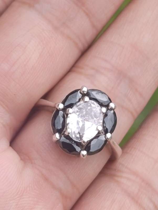 Sterling Vintage Onyx Designer Ring