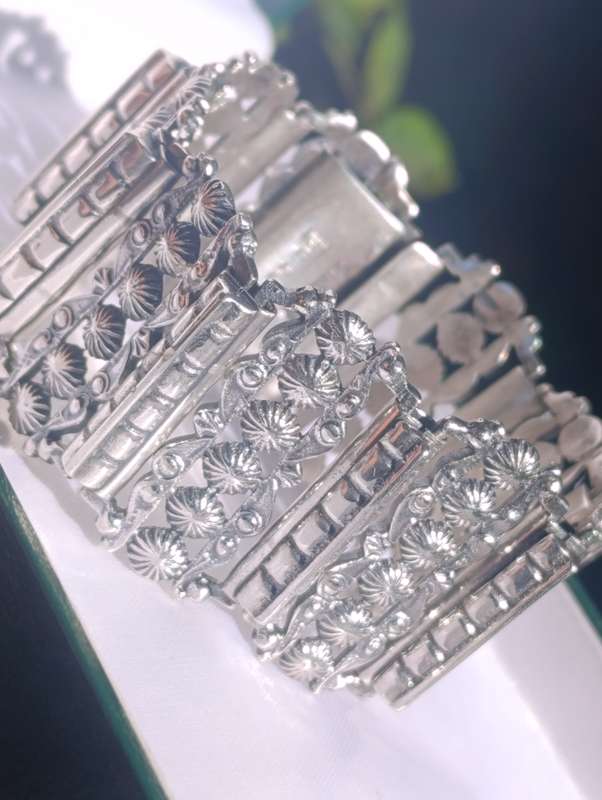 Vintage Candida Sterling Wide Bracelet
