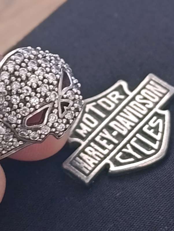Harley Davidson Sterling Studded Ring