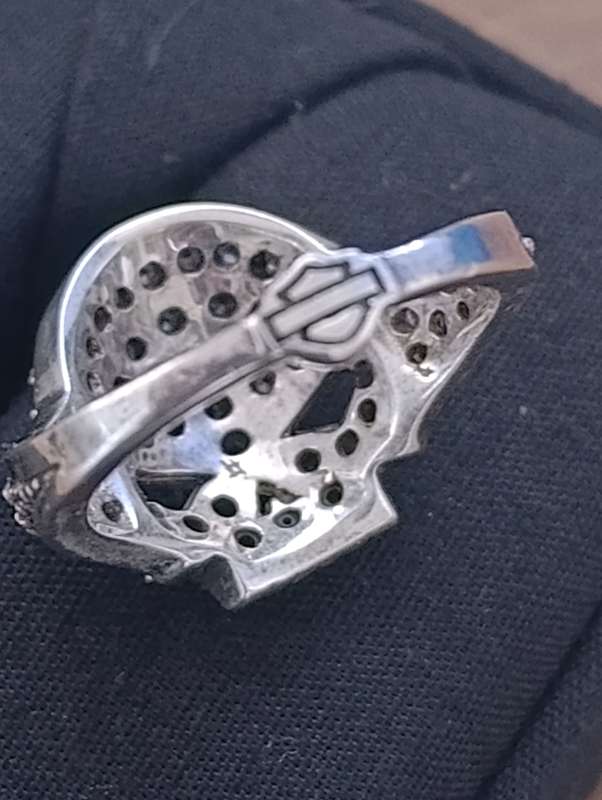 Harley Davidson Sterling Studded Ring