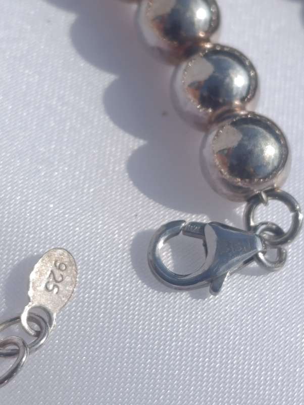 Vintage Sterling Ball Necklace