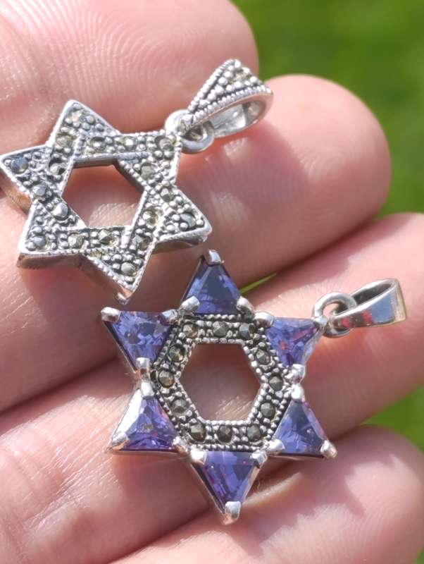 Sterling Vintage Star Of David Pendants
