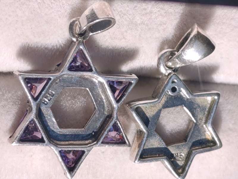 Sterling Vintage Star Of David Pendants