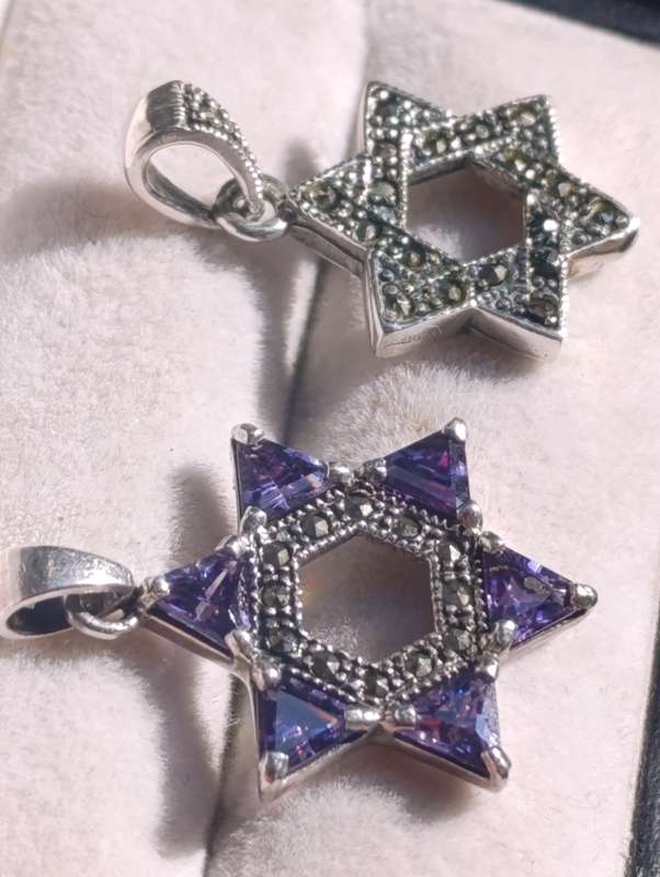 Sterling Vintage Star Of David Pendants