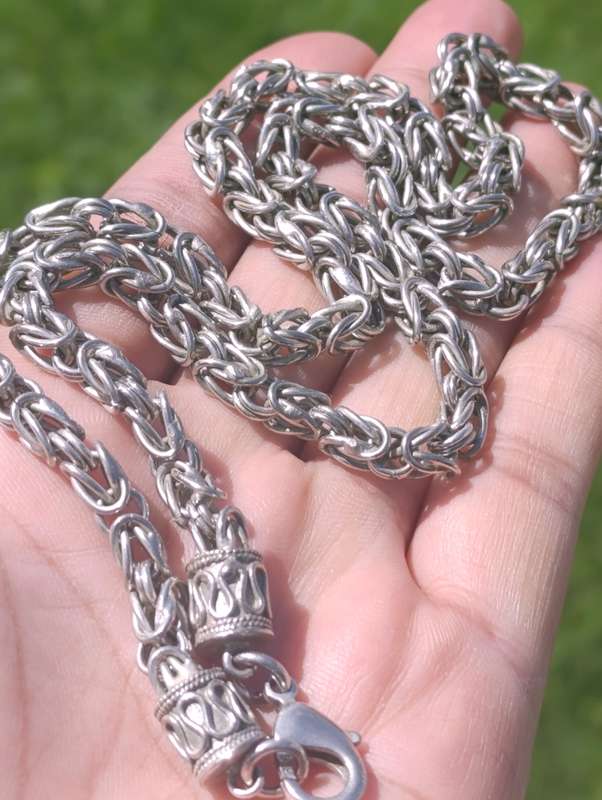 Sterling 5MM Vintage Byzantine Chain