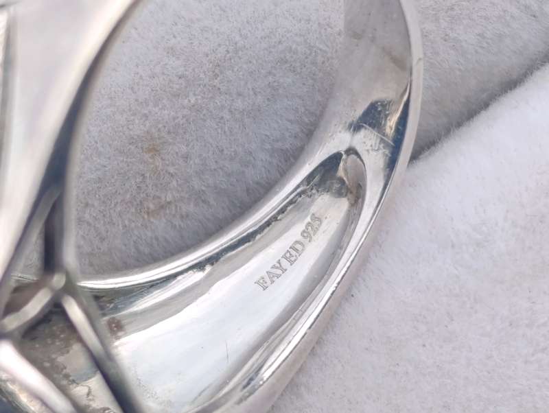 Mens Designer Fayed Sterling Onyx Ring