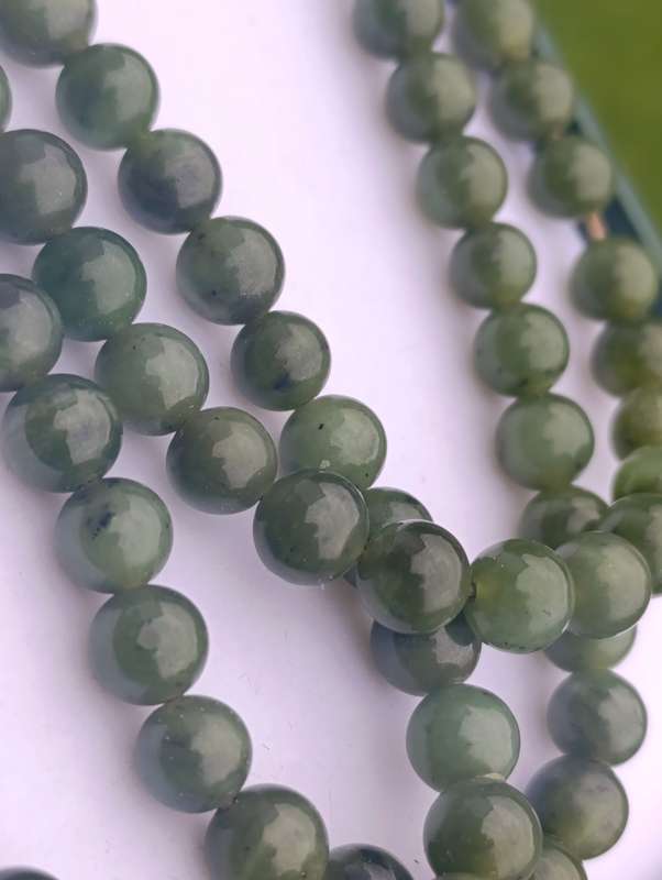 Vintage Jade Extra long Sterling Necklace