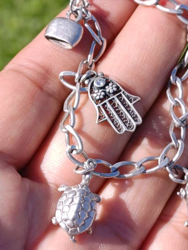 Sterling Vintage Charm Bracelet