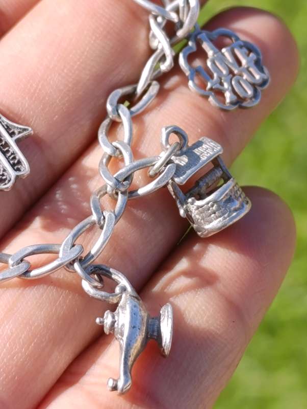 Sterling Vintage Charm Bracelet