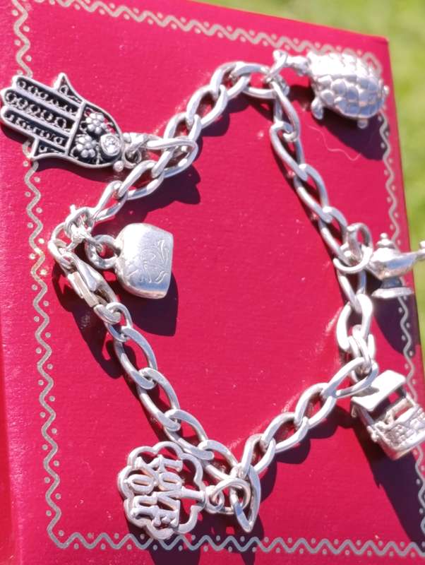 Sterling Vintage Charm Bracelet