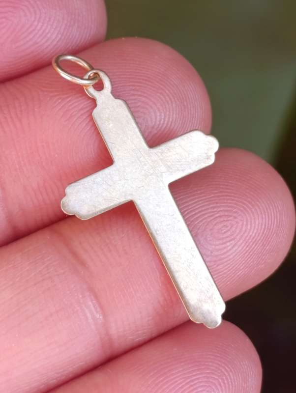 9ct Gold Vintage Plain Cross Pendant