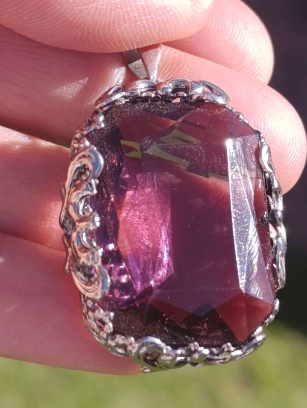 Purple Stone Vintage Pendant
