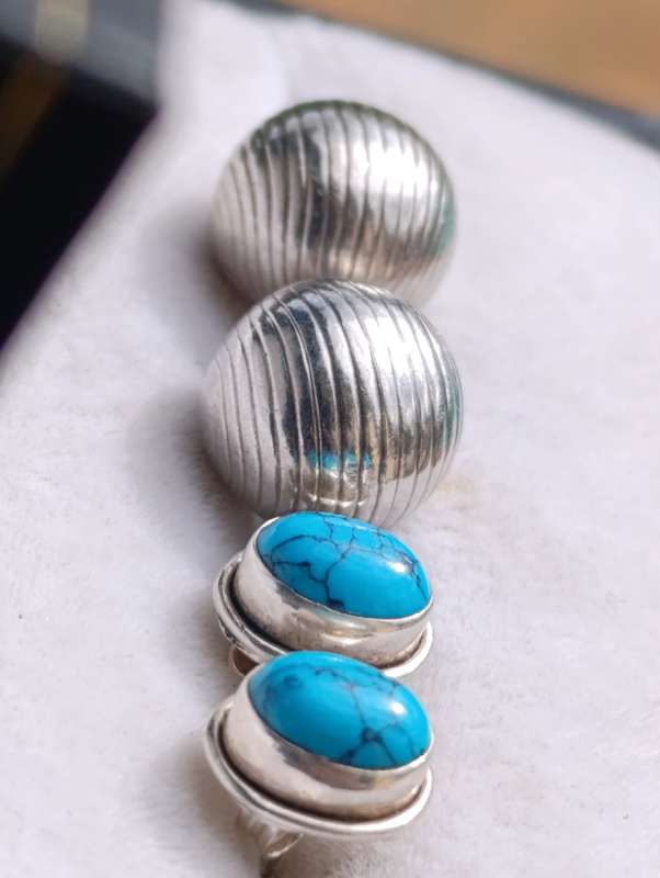 Two Pairs Sterling Vintage Earrings