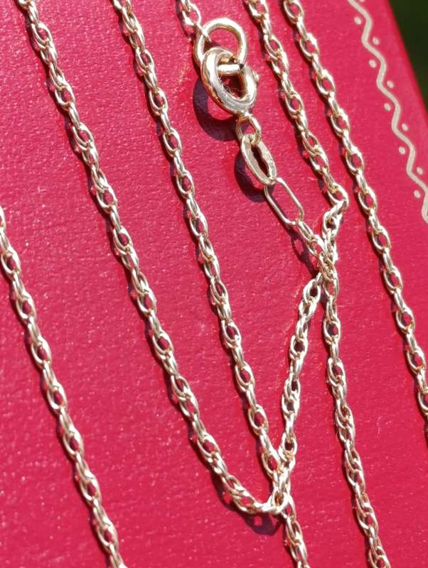 9ct Gold Fine Extra Long Rope Twist Chain