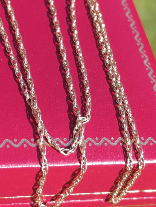 9ct Gold Fine Extra Long Rope Twist Chain