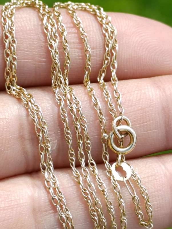 9ct Gold Fine Extra Long Rope Twist Chain