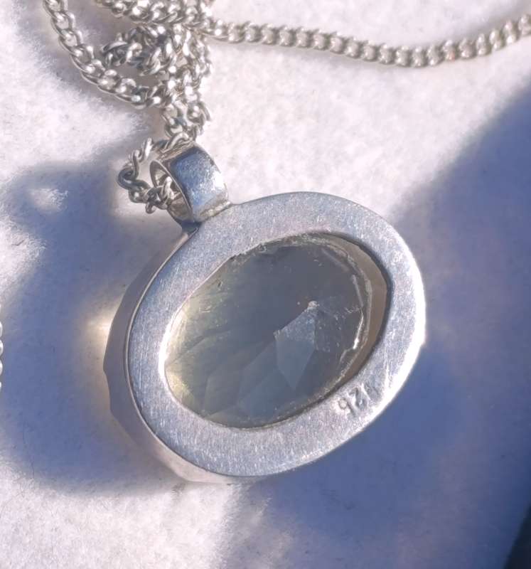 Sterling Vintage Yellow Gemstone Pendant Set