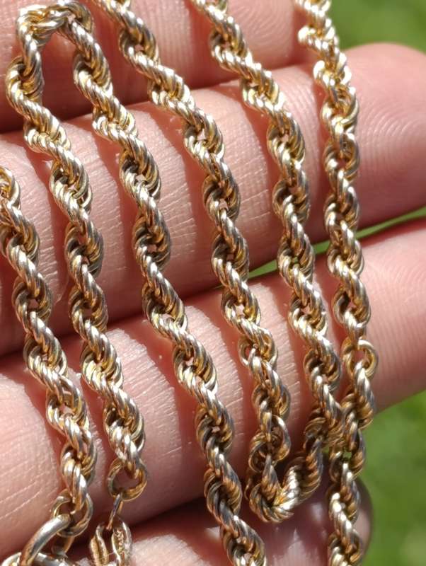 9ct Gold 3MM Vintage Rope Chain