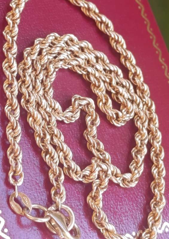 9ct Gold 3MM Vintage Rope Chain