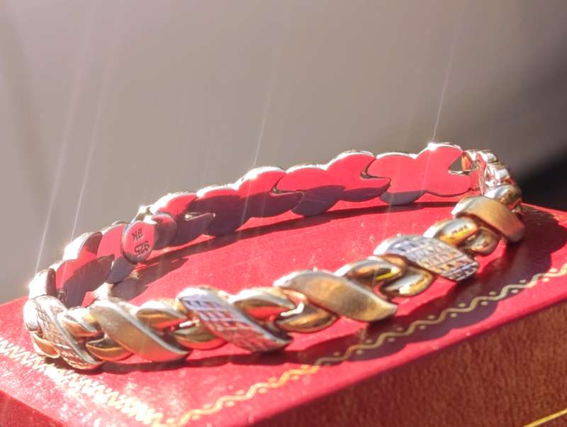 9ct Gold & Sterling Vintage Bracelet