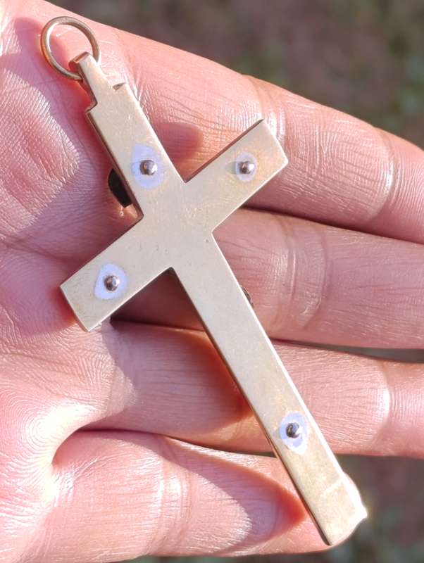 Solid Large Vintage Crucifix