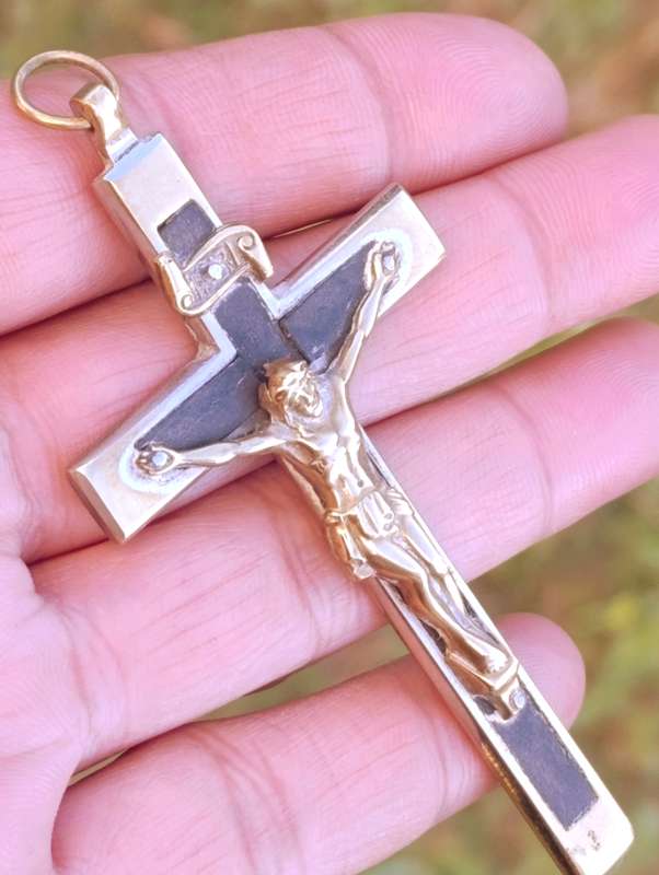 Solid Large Vintage Crucifix