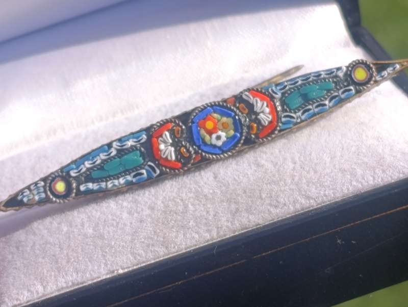 Vintage Micro Mosaic Brooch
