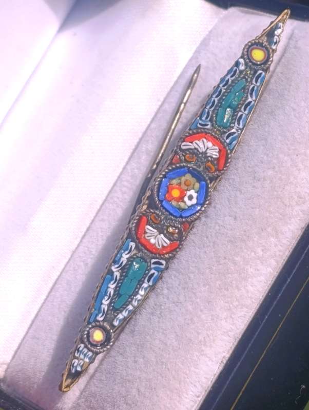 Vintage Micro Mosaic Brooch