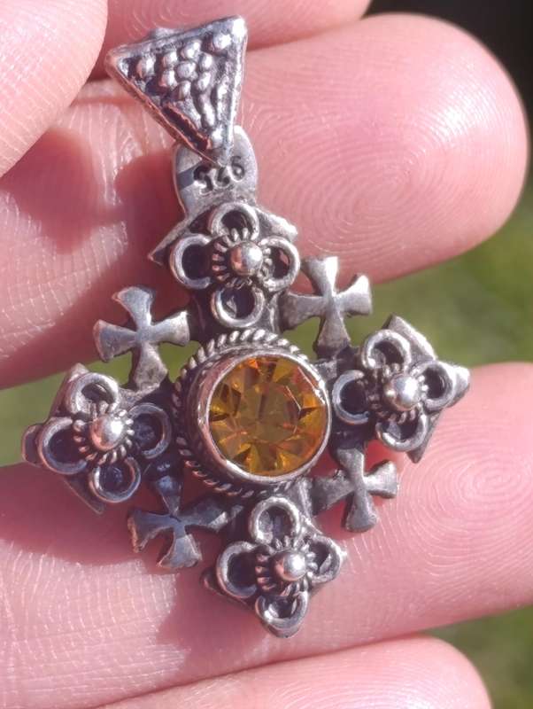 Sterling Vintage Double-sided Cross Pendant