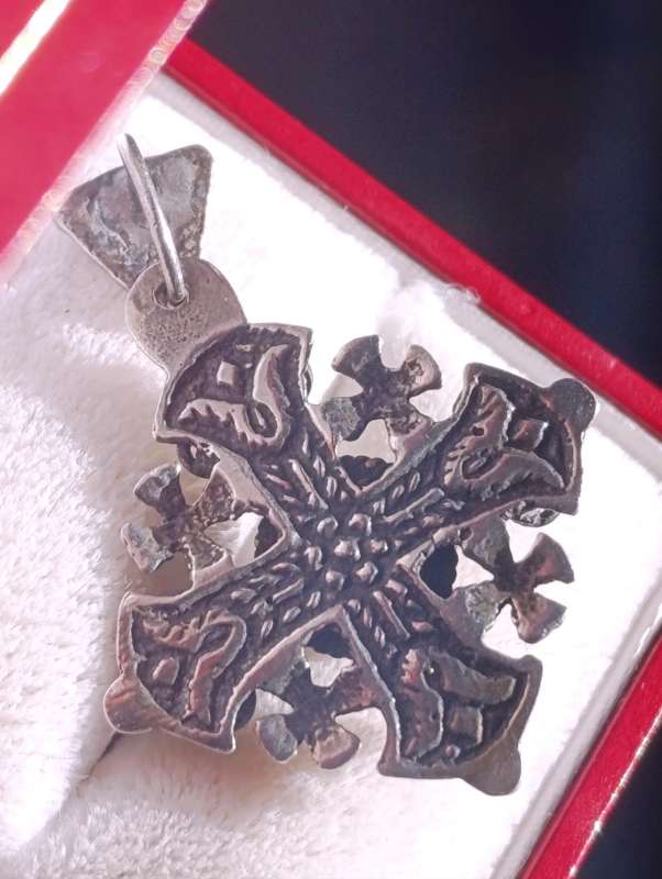 Sterling Vintage Double-sided Cross Pendant