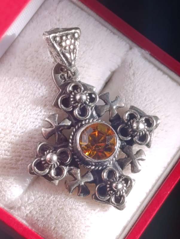 Sterling Vintage Double-sided Cross Pendant