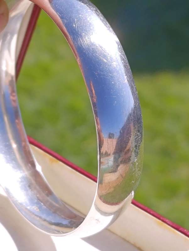 Sterling Silver 15MM Vintage Bangle