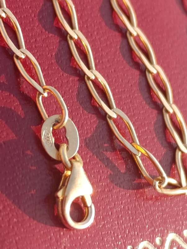 9ct Gold 2MM Curved Link Bracelet