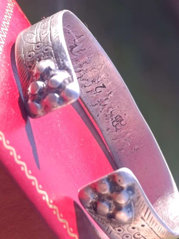 Antique Solid Silver 1.2CM Open Bangle