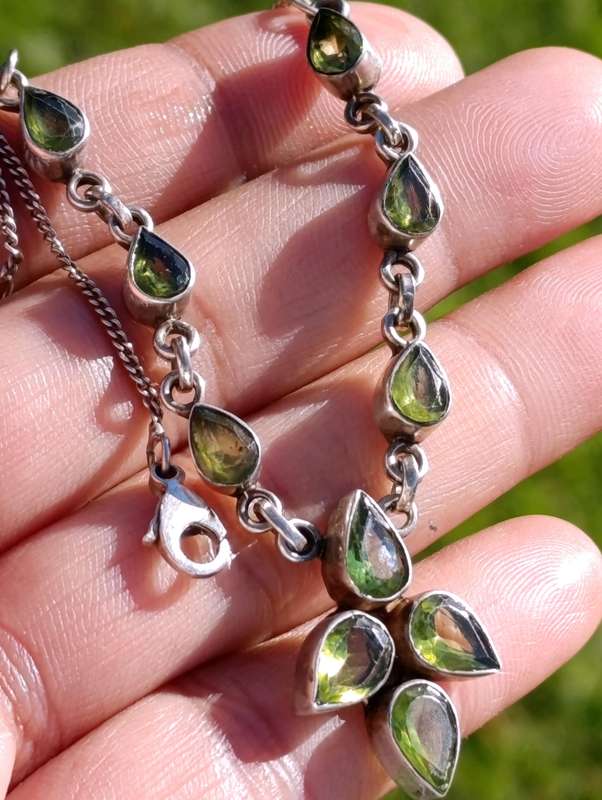 Vintage Sterling Peridot Necklace