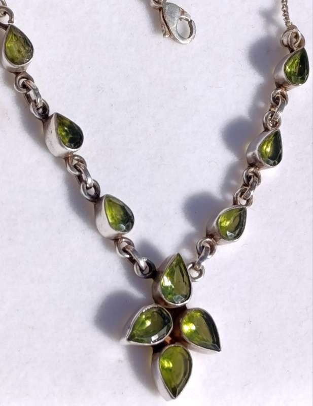 Vintage Sterling Peridot Necklace
