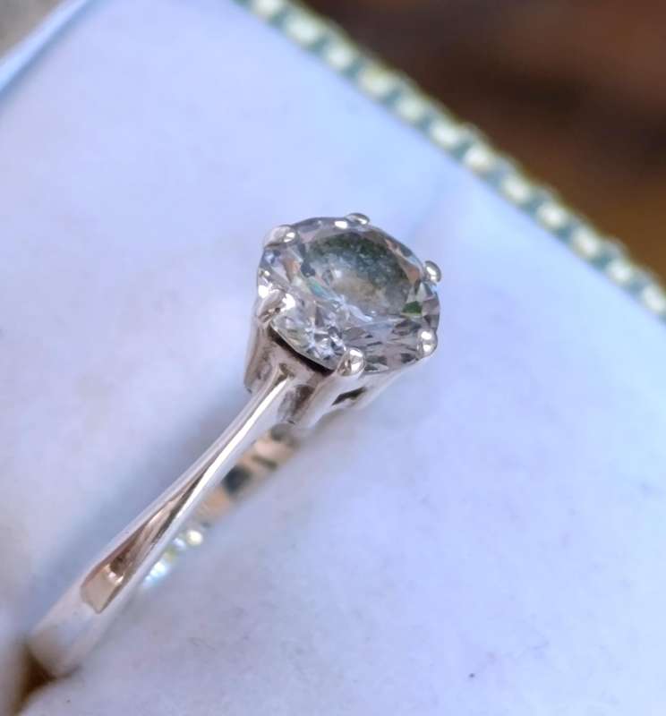 Solitaire Sterling Designer Ring