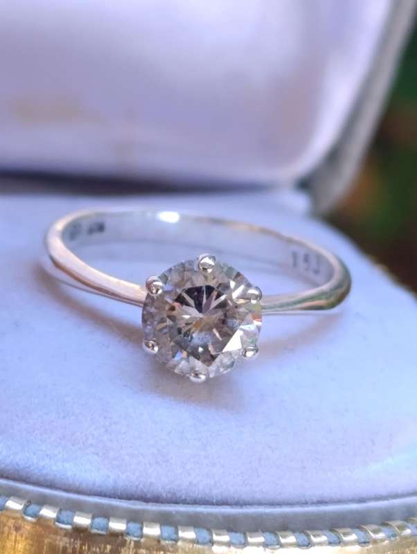 Solitaire Sterling Designer Ring